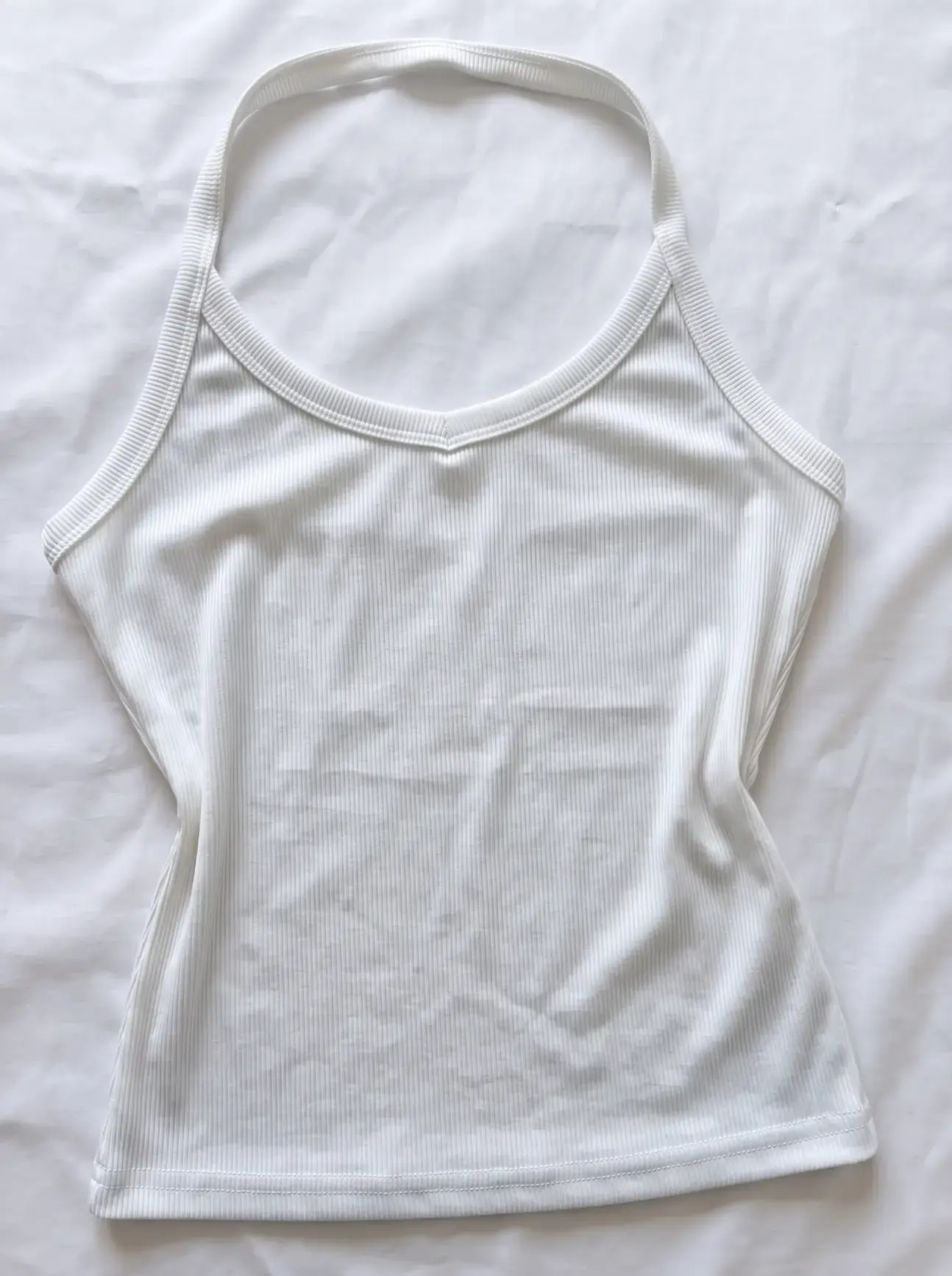 Top Izar largo básico en blanco